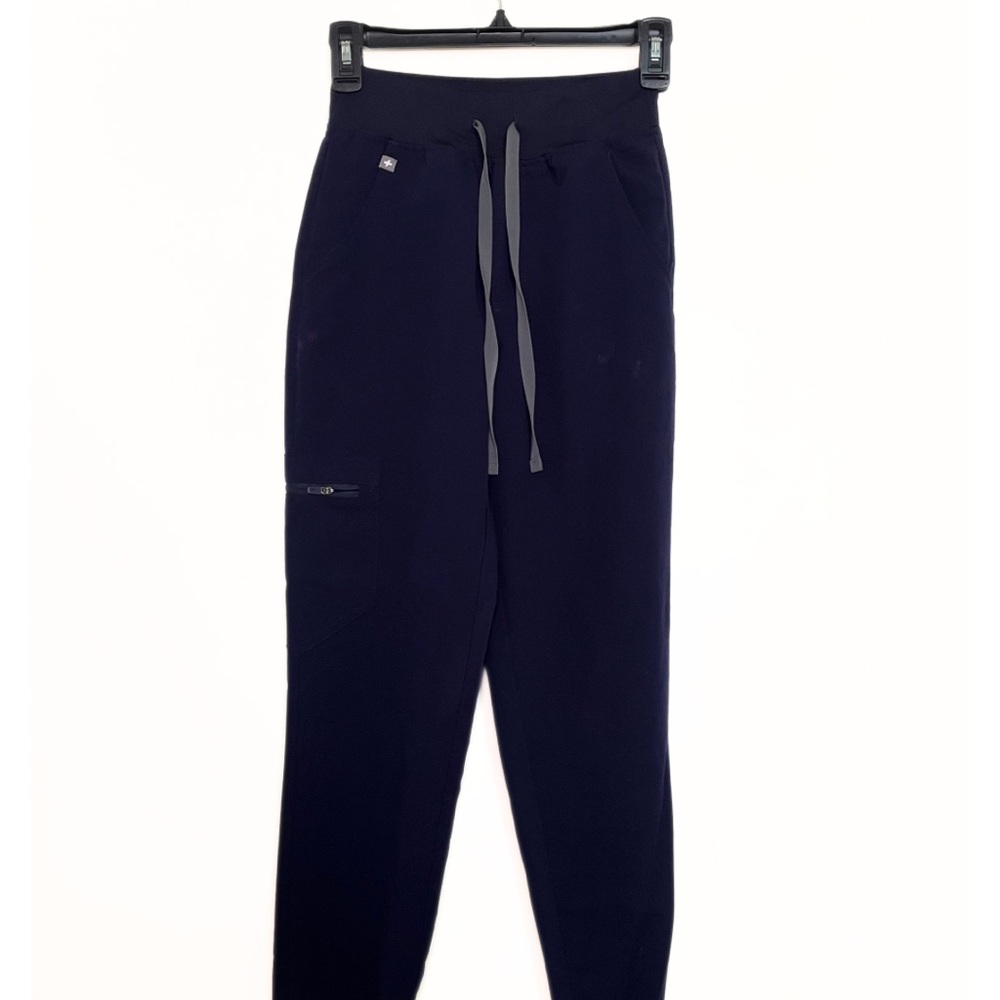 Figs Women’s Dark Blue Joggers with Gray Accents